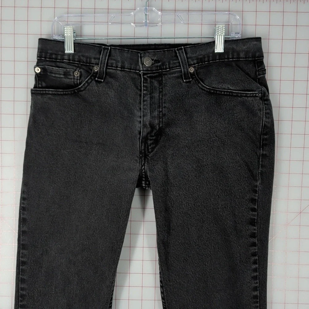 Levis 511 Slim Fit Jeans Mens 32x32 Faded Black Denim‎ 04511-1907
